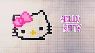 Как нарисовать HELLO KITTY по клеточкам | How to draw HELLO KITTY