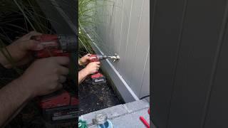 How to install a outside faucet #plumbing #diyer #handtools #pextubing #spigot #hosebibb