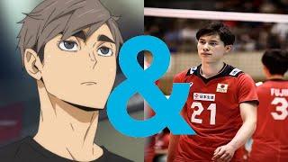 JAPAN makes a FAKE SPIKE in the OLYMPICS - Osamu Miya & Ran Takahashi (Haikyuu!! Vs Real Life)