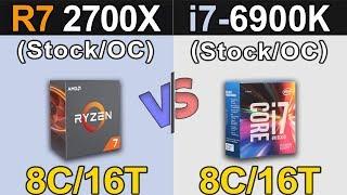 Ryzen 7 2700X Vs. i7-6900K | Stock and Overclock | New Games Benchmarks