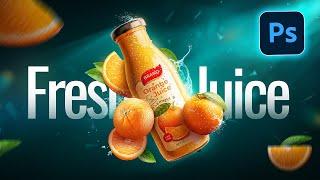 TOP NOTCH Product manipulation advertising design Full Photoshop tutorial