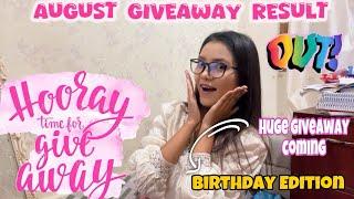 Welcoming September with August’s GIVEAWAY Winner || Congratulation Get ready for the next giveaway