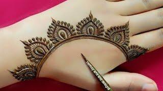 New back hand easy mehndi design | Simple back hand mehndi design | Mehndi  arabicstyle| Mehndi