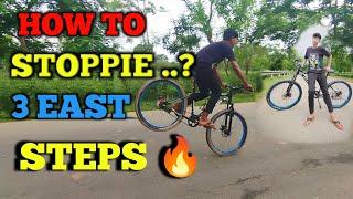 how to cycle stunt 3east steps mountain bike cycle  stunt cycle holi video