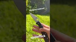 Spyderco Endura 4 spydie flick - I am showing how to spider flick an Endura 4 knife