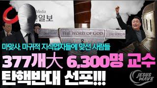 377개大 6,300명 교수 “탄핵반대” 선포!!! ___마맞사/마귀적 지식업자들에 맞선 사람들_ 김성욱 대표