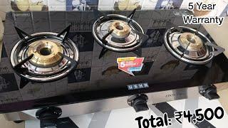 Unboxing Usha Gas Stove || Usha EB GS3 001 Cooktop Ebony 3001 Multi-Functional, Safety Gas Stoves