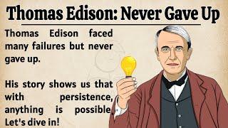 Thomas Edison: Never Gave Up || Learn English Through Story || Graded Reader || Listening Practice