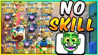 NEW NO SKILL DECK BEATS THE BEST PLAYERS IN THE WORLD! — Clash Royale