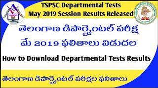 TSPSC Departmental Tests May 2019 Session Results Released | తెలంగాణ డిపార్ట్మెంటల్ పరీక్షల ఫలితాలు