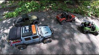 RC Scale Trucks River Bank Crawl