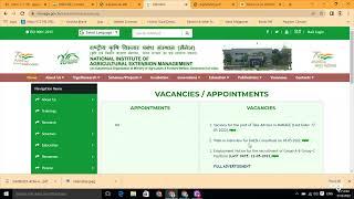 Vacancies/Appointment - National Institute of Agricultural Extension Management (MANAGE), Hyderabad