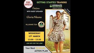 13 March 2021 GET Gloria 72 hours Getting started