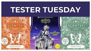 Tester Tuesday Vanilla Chestnut, Beetlejuice™: It's Showtime! and Frosted Fantasy (Scentsy Reviews)