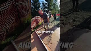 Steel trowel on exterior concrete? #concrete #construction #landscaping