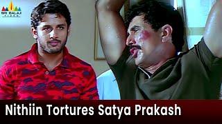 Nithiin & His Friends Tortures Satya Prakash | Victory | Telugu Movie Scenes @SriBalajiAction