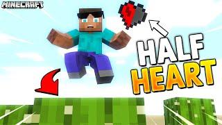 Surviving the HALF HEART Challenge in Minecraft