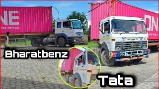 Tata Vs Bharatbenz 14 Wheeler Truck in Nepal | Nepali Container Truck