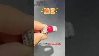 缅甸天然无烧的一款大克拉红宝石戒指！#好物分享 #珠宝 #jewellery #日常 #缅甸