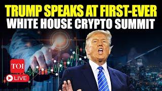 Trump Speech LIVE | Stunning Announcements At White House's First Crypto Summit | US News