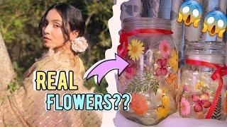 Flower Jar Lamp‼️| I made a jar lamp using flower