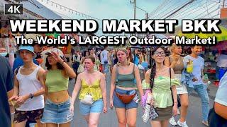 【 4K】The world's largest market - Chatuchak Market BANGKOK - Full Walking Tour