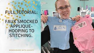 Full Tutorial: Faux Smocked Applique Using an Embroidery Machine | Mighty Hoops and Fast Frames