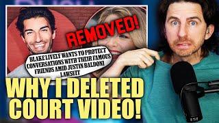 Blake Lively & Justin Baldoni Have DRAMATIC Day In Court - WHY I DELETED MY VIDEO