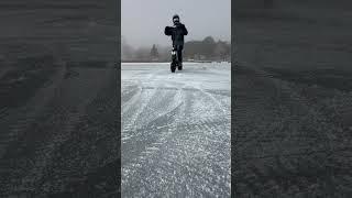 Electric Snow Scooter #fyp #electricscooter #winter #ice #moto  #evolution #revolution #fun #shorts