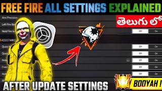 Control Setting Free Fire | Pro Player Setting FreeFire 2024 | Free Fire Setting | Free Fire Telugu