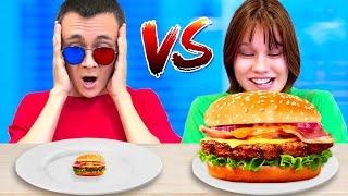 БОЛЬШАЯ ПРОТИВ МАЛЕНЬКАЯ ЕДА ЧЕЛЛЕНДЖ