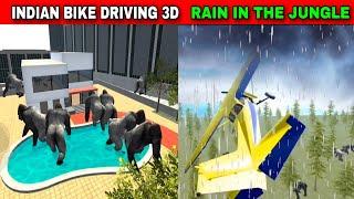 Rain In the Jungle Crocodile Gorila Zebra | Funny Gameplay Indian Bikes Driving 3d 