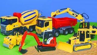 Bagger, Lastwagen, Kran & Spielzeugautos | Bruder Spielwaren Baustelle für Kinder