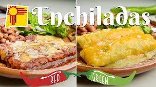 HOW TO MAKE RED & GREEN ENCHILADAS WITH HATCH CHILE: Delicious Cheese & Chicken Enchilada Recipes