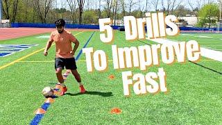 Soccer Drills | 5 Top Soccer training Drills To Improve Fast | Best Dribbling Drills