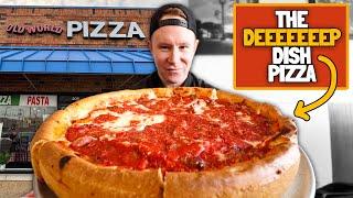 I ate a Double Decker Pizza at Old World Pizza near Chicago 