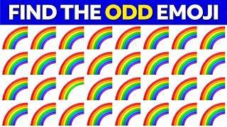 FIND THE ODD EMOJI OUT Spot The Difference Emoji | Odd One Out Puzzle | Find The Odd Emoji Quizzes