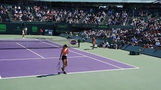 Simona Halep vs Oceane Dodin (Court Level View) 60FPS HD Miami Open 2018 R2