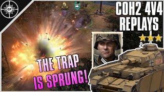 Setting a Trap to Wipe an Army | 4v4 Lienne Forest | CoH2 Cast #151