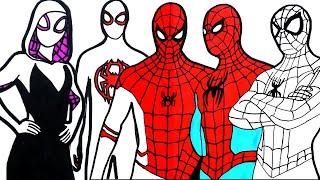  HOW TO DRAW TO  spider-man: across the spider-verse, Miles Morales - Spider-Gwen