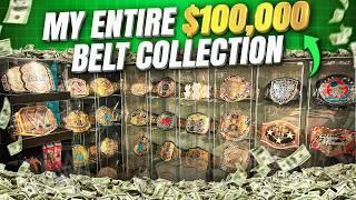 My Entire $100,000 Belt Collection! (WWE, WWF. AEW. WCW, TNA, ECW)!