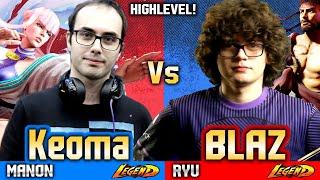  SF6 (BLAZ vs Keoma) - Ryu vs Manon ▰ Street Fighter 6 Gameplay High Level