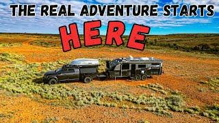 BEACH to OUTBACK ! Stunning Silo Art | Stuart Highway Caravan OUTBACK Camping | Lake Hart Sunset