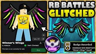 RB BATTLES WINNER'S WINGS GLITCHED! PEOPLE GOT THEM EARLY? (ROBLOX)