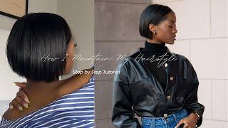 How I Maintain My Short Relaxed Hair | Refresh & Style