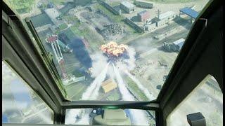 Ukrainian attack helicopter attacks russian military base! #shorts