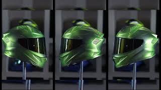 Steelbird SBH-25 Breeze Honda Grey Yamaha Green Helmet