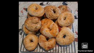 Homemade Bagels/ 3 different flavors/Beginner friendly