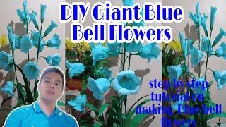 DIY Giant Blue bell flowers | step by step tutorial