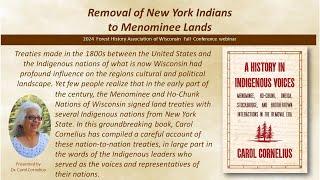 Removal of New York Indians to Menominee Lands